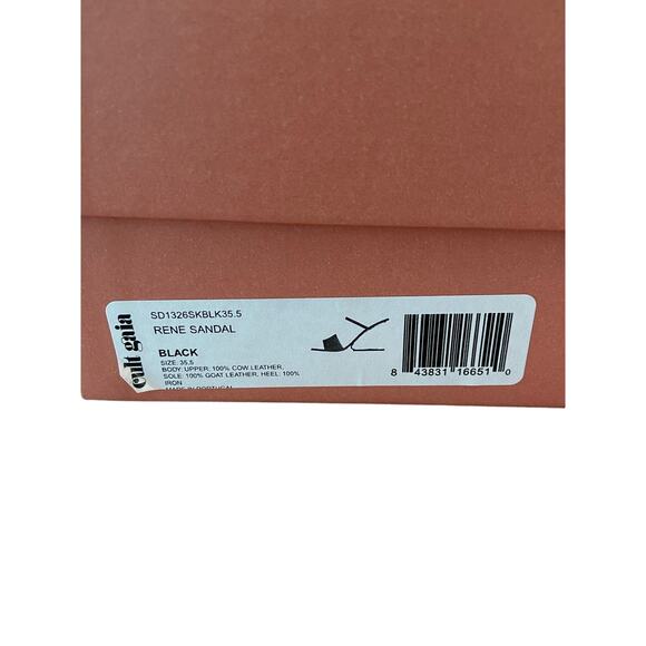 Cult Gaia Rene Cutout Sculpted Illusion Heel Sandal Square Toe Leather Size 35.5 - Picture 13 of 13